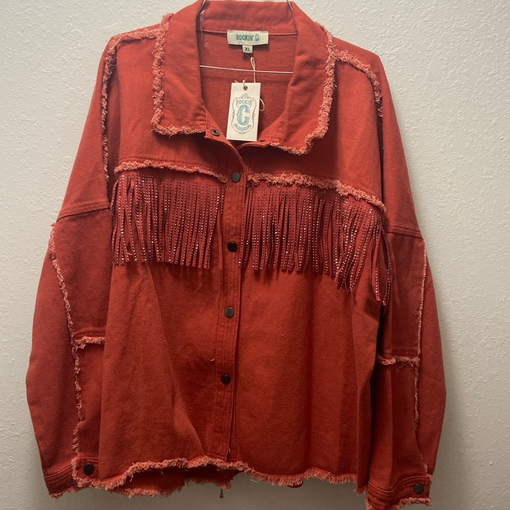 Rockin C Western Wear 
Snap front fringed jacket NWT’s